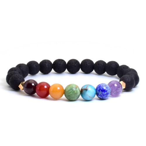 7 Chakra Bracelet | Lava Stone | Chakra Balancing