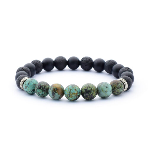 African Turquoise Lava Stone Bracelet | Maison de Crystal | UAE