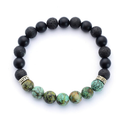 African Turquoise Lava Stone Bracelet | Maison de Crystal | UAE