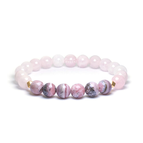 Rose Quartz Rhodochrosite Bracelet for Love, Self-Worth & Compassion | Maison de Crystal | UAE