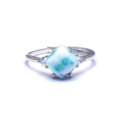 Larimar Ring for Tranquility, Calming & Communication