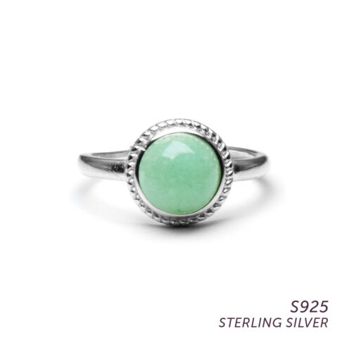 S925 Aventurine Ring for Wealth, Good Fortune and Love
