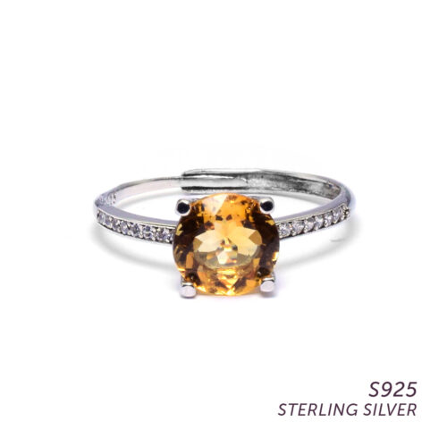 S925 Citrine Ring for Prosperity, Luck and Abundance | Maison de Crystal | UAE