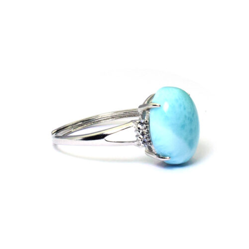 Larimar Ring for Tranquility, Calming & Communication