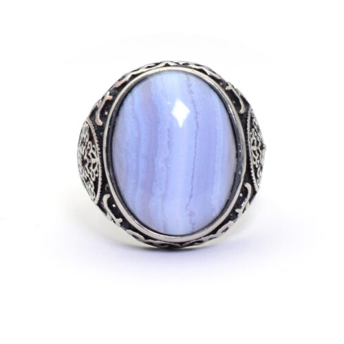 Blue Lace Agate Ring for Communication, Clarity & Confidence