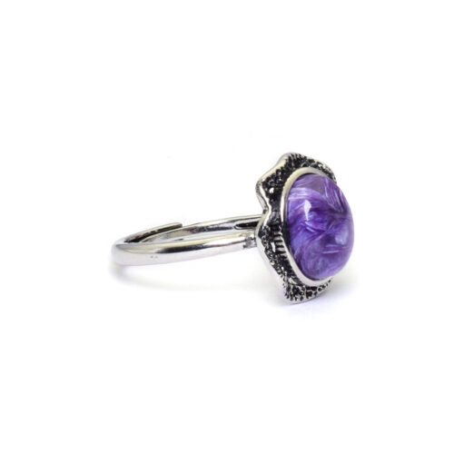 Charoite Ring for Transformation, Clarity & Divine Guidance