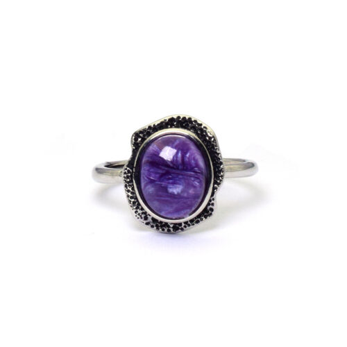 Charoite Ring for Transformation, Clarity & Divine Guidance