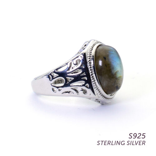 S925 Labradorite Ring for Intuition, Wisdom & Protection