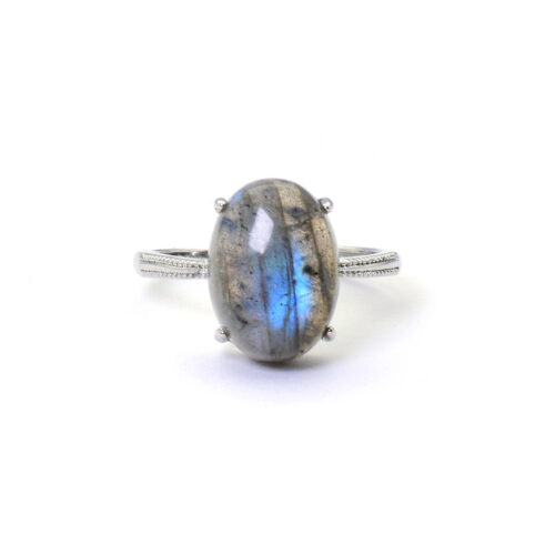 Labradorite Ring for Intuition, Wisdom & Protection